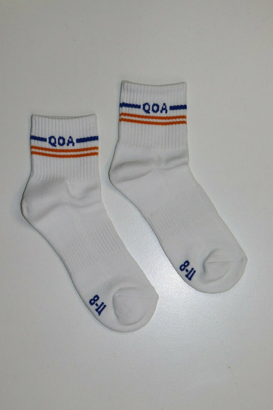 SOCK  - Logo Q of A White